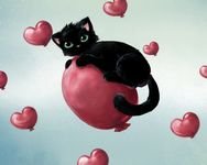 pic for Black Kitty And Baloons 